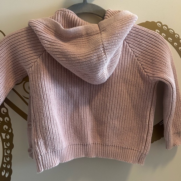 Pink Knit Button-Up hoodie Cardigan for Kids - Picture 5 of 10